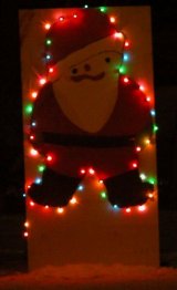 Santa in lights