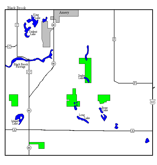 Black Brook Township Polk County Wisconsin Imagemap
